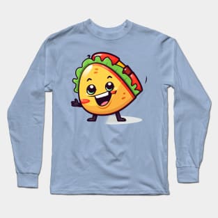 kawaii Taco  T-Shirt cute potatofood funny Long Sleeve T-Shirt